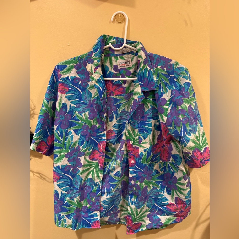 Pastel tropical button down